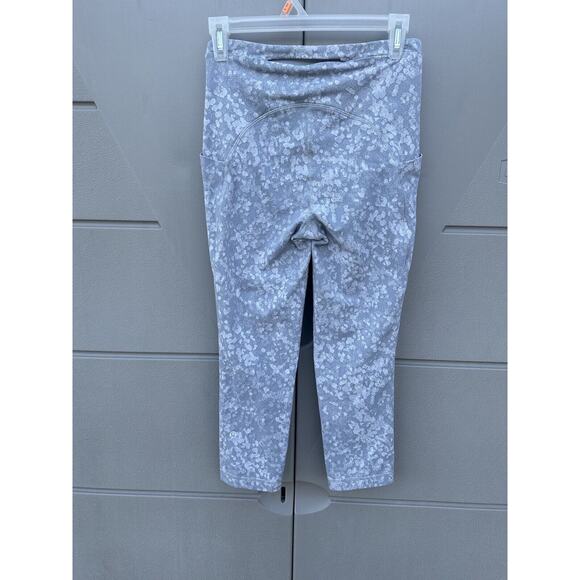 Lululemon Swift Speed HR Crop 21" Speckle Spritz Jacquard Grey Silver Leggings 6 - Picture 9 of 13